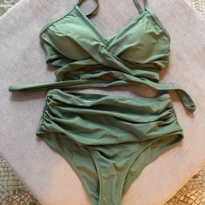 Brand New High Waist Bikini w Wrap Top